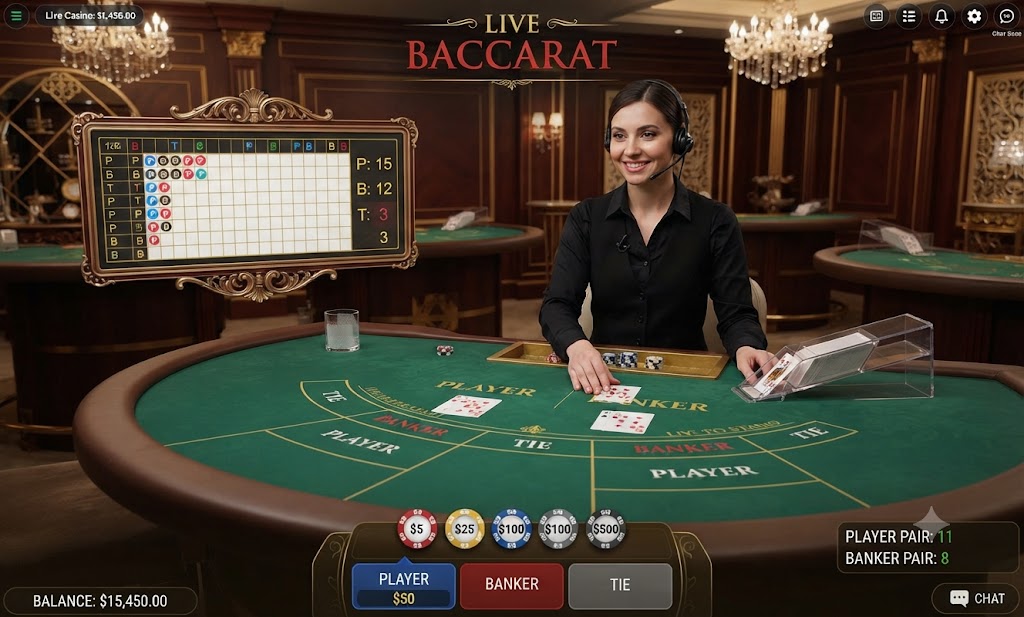 Live Baccarat game